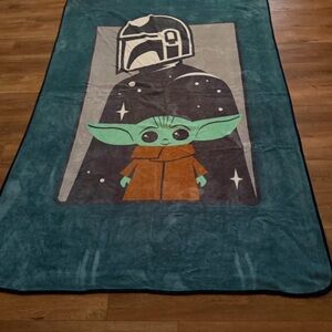 Star Wars Mandalorian and Baby Yoda Blanket
